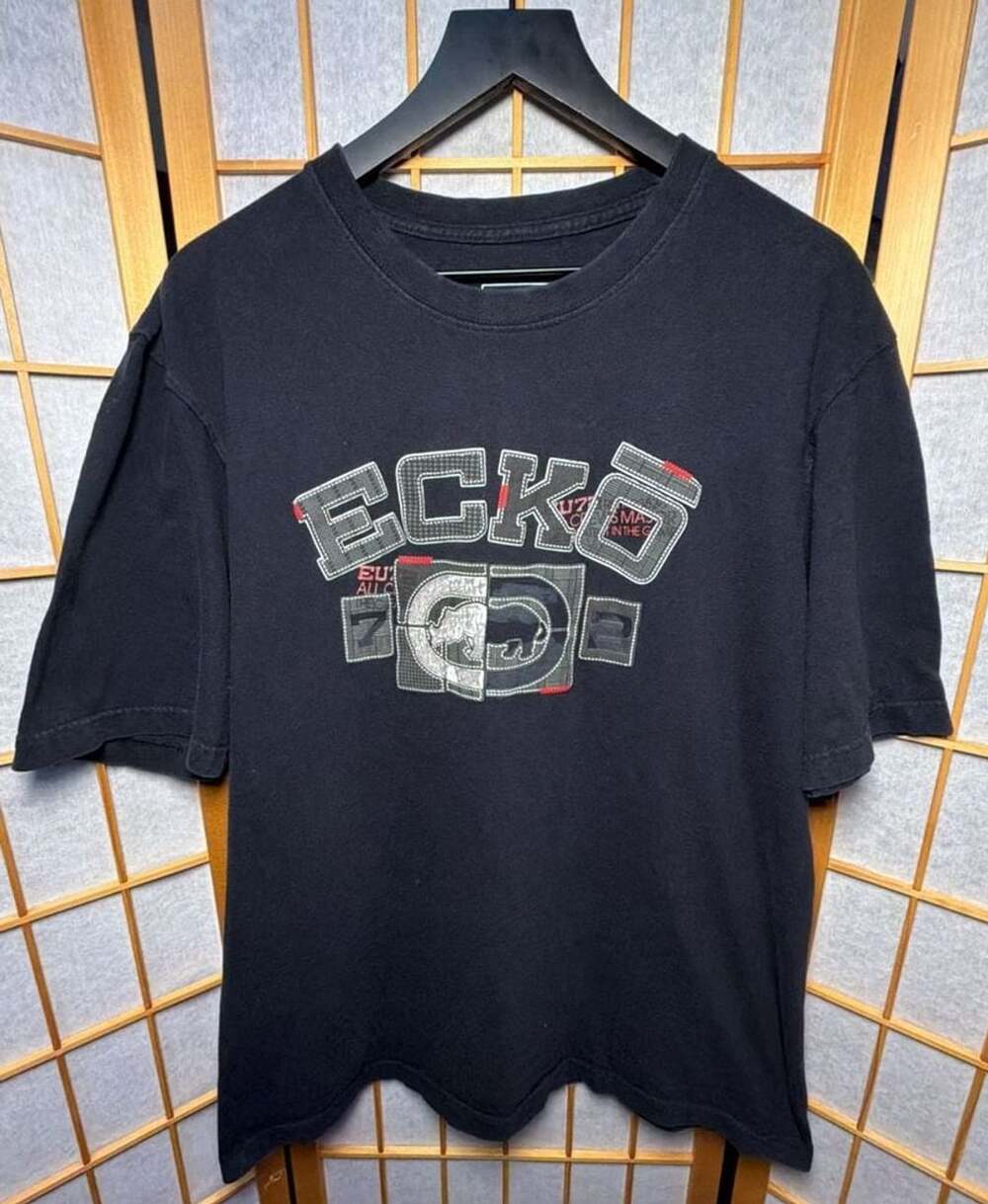 Ecko Unltd Graphic T-Shirt Size X-Large Black Vintage Y2K Streetwear